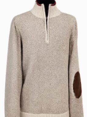 Robert Graham - Beige Herringbone Sweater